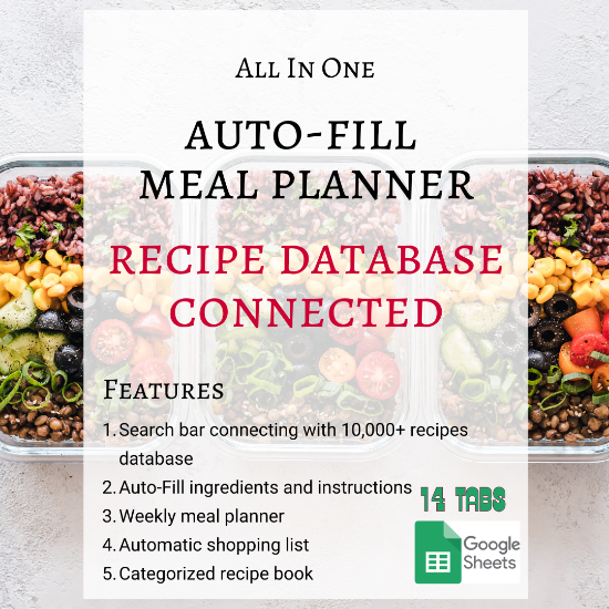 Picture of DelicousOfWorld Auto Fill Meal Planner